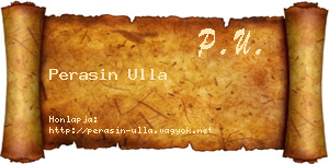 Perasin Ulla névjegykártya